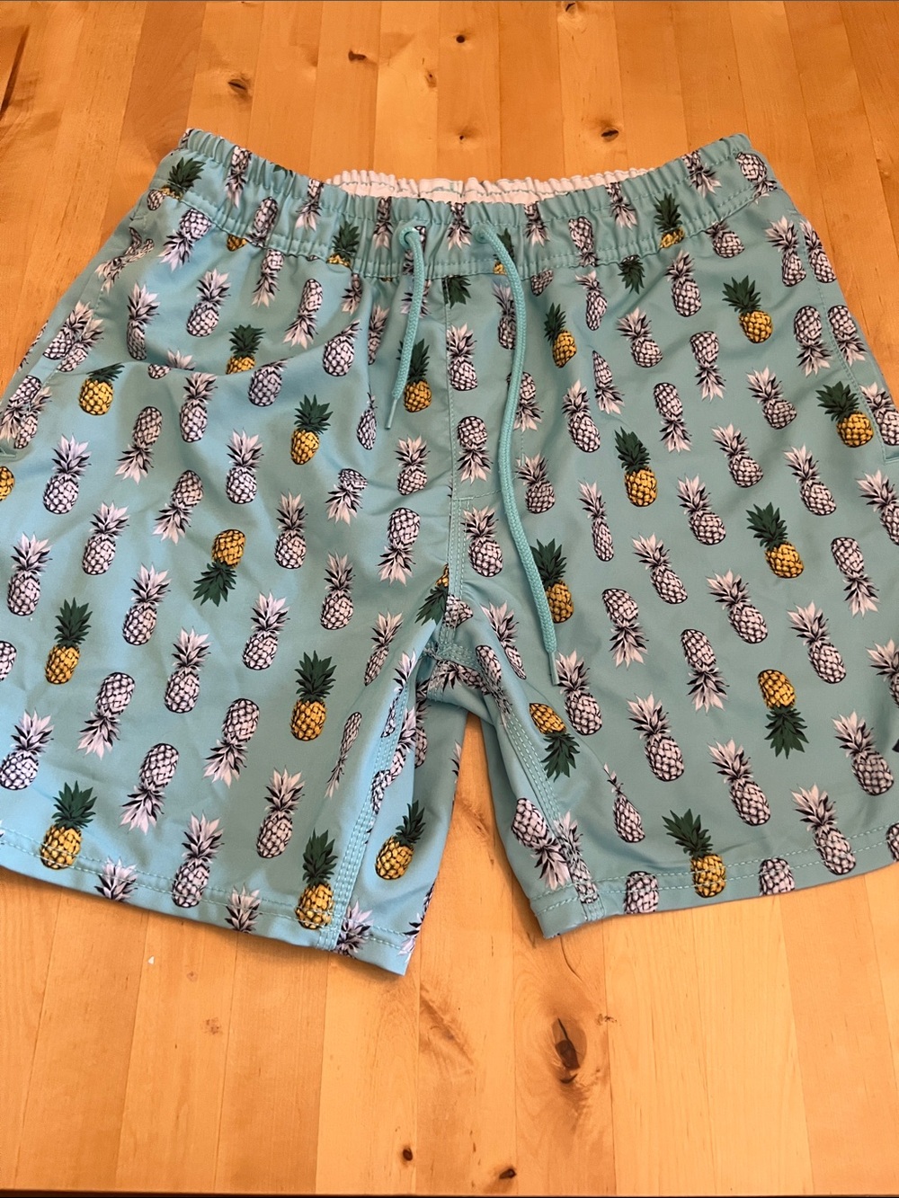 Sperry Aqua Pineapple Print Swim Trunks